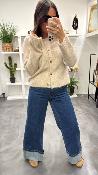 Gilet cardigan vanille SALMA GM
