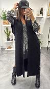 Gilet long noir MRK637 MEME ROAD MAE