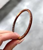 Bracelet mini jonc marron