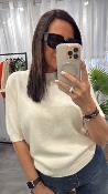 Pull manches courtes latte M3025843
