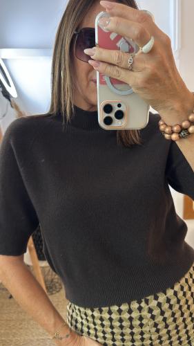 Pull col montant Marron M3025857 IMPERIAL