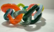 Bracelet maillons à enfiler multicouleurs