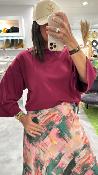 Blouse oversize bordeaux 50938199