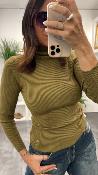 Pull coL roul vert olive 054-260003 BSB