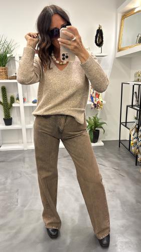 Pantalon jeans marron P512Y010A DIXIE