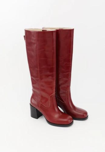Bottes en cuir bordeaux LEONNE EMILIE K