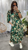 Robe longue à imprimés Freya verte WHITE STUFF 