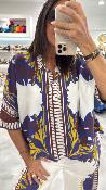 Chemise oversize à motifs 053-216021