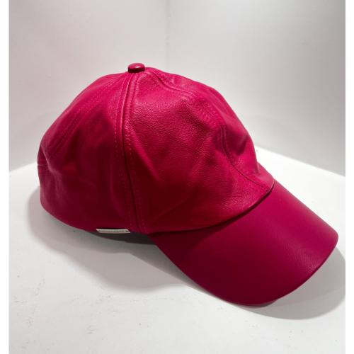 Casquette cuir rose  SEEBERGER