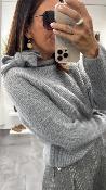 Pull col nœud gris MRK691 MR