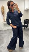 Blouse satinée bleu 50644219