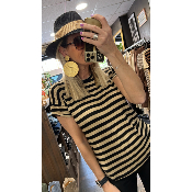 Top Marinire marron et noir Edgar