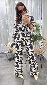 Pantalon large à motifs géométriques PAVOT G&M