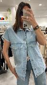 Veste jean bleu ciel sans manches KSGL8327 KX