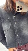 Chemise en jean gris oversize 054-216900 BSB