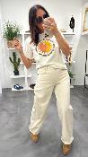 Jeans large beige S38M0305 Souvenir 