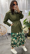 Veste trench mi-long kaki 50984245 MM 