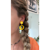 Boucles Oreilles jaune 