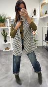 Veste Blazer vert sans manches à carreaux LC23KNK IMPERIAL
