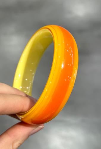 Bracelet jonc orange