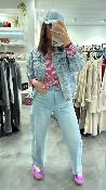 Jeans Mom Fit clair délavé 50939239