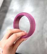 Bracelet jonc rose givré