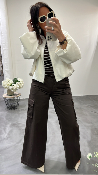 Veste bomber effet satin beige VHI4JGE IMPERIAL
