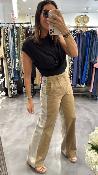 Pantalon bi matire toile et jeans 052-212901