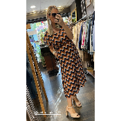 Robe midi  graphique Rida