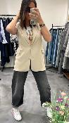 Blazer sans manches beige KXGL0274 KKS