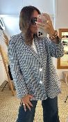 Veste Blazer à carreaux bleu JCT7WHEP Dixie 