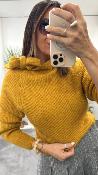 Pull col nœud moutarde MRK691 MR