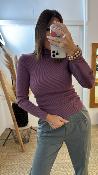 Pull col roulé bordeaux 054-260003 BSB