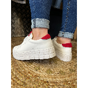 Baskets à lacets rouge Meaghan