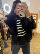 Veste fausse fourrure sans manches Noir 52420299 MM 