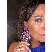 Boucles Oreilles St Barth rose