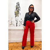 Pantalon fluide rouge PVT3ISI IMPERIAL