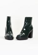 Bottines cuir à talons IRIS vert