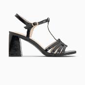 Sandales  talon ALEX noir vernis 2773 WU