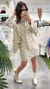 Robe beige à rayures PETZ G&M
