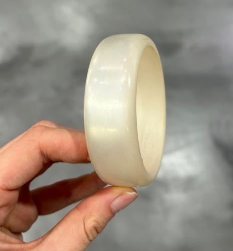 Bracelet jonc blanc brillant