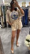 Short ajouré beige M8380P MR