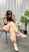 Pantalon fluide rose pâle M8336 MR