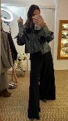 Pantalon large noir M8394P MR