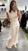 Pantalon large fluide beige 50990169 MM