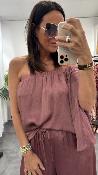 Top one shoulder mauve M9140T MR