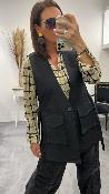Veste sans manches longue noir 23469339