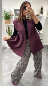 Veste Blazer sans manches bordeaux LC23KIC IMPERIAL