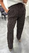 Pantalon coupe droite marron foncé M8430P MR