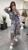 Robe longue imprimé vert  Rami LPE
